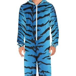 Blue and Black Tiger Stripe Onesie